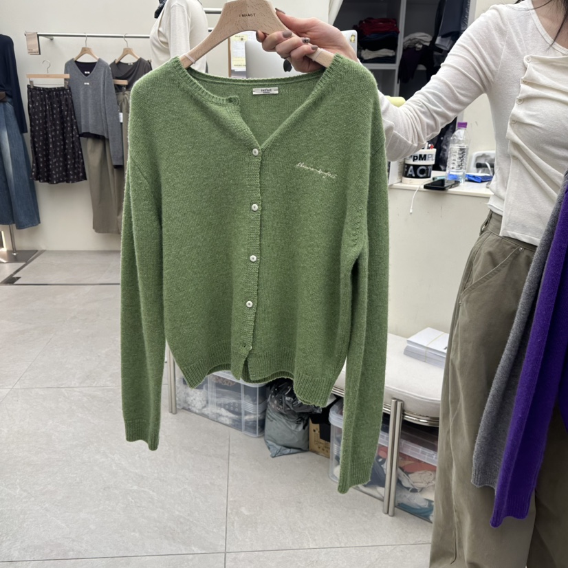 I MFACT韓國直郵女裝新款推薦真品人氣休閑時尚開衫刺繡I MFACT開衫圖色3
