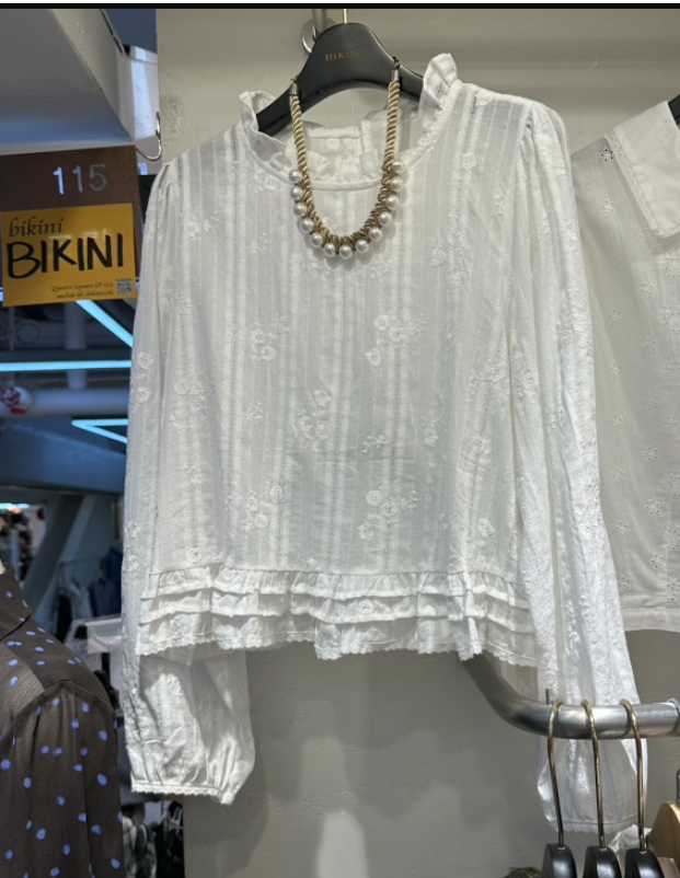 BIKINI東大門實拍女裝新款真品熱賣襯衫蕾絲衫不含配飾刺繡BIKINI襯衫/蕾絲衫圖色1