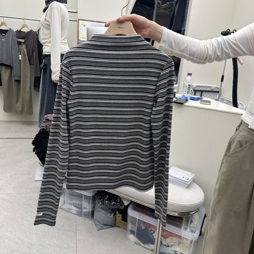 I MFACT東大門實拍女士新品真品推薦熱賣時尚人氣長袖T恤I MFACT長袖T恤圖色2灰色