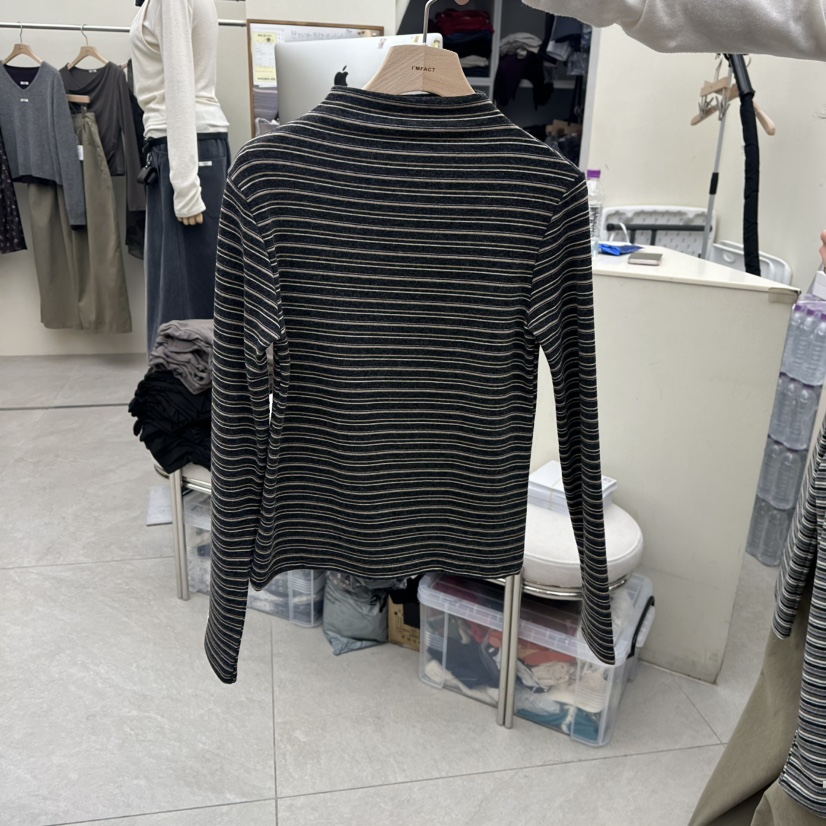 I MFACT東大門實拍女士新品真品推薦熱賣時尚人氣長袖T恤I MFACT長袖T恤圖色3墨色