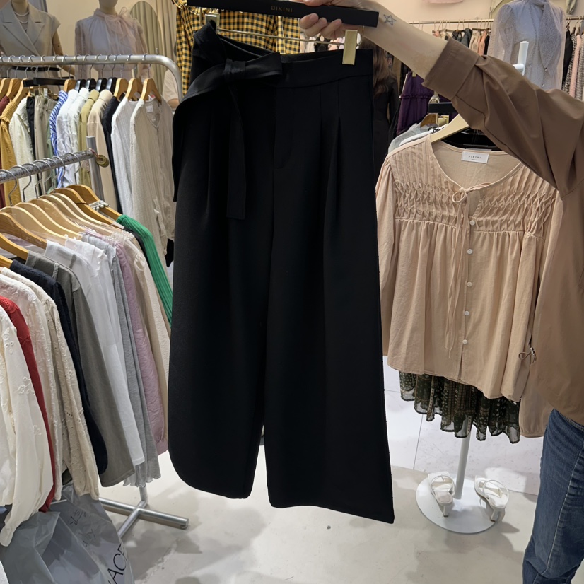 BIKINI韓國直郵女裝新品人氣休閑真品時尚熱賣推薦休閑褲BIKINI休閑褲圖色2黑色