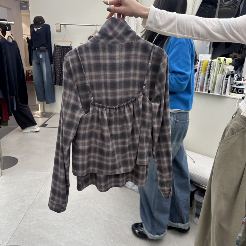 I MFACT東大門代購女裝新品休閑熱賣時尚人氣推薦套裝格子I MFACT套裝