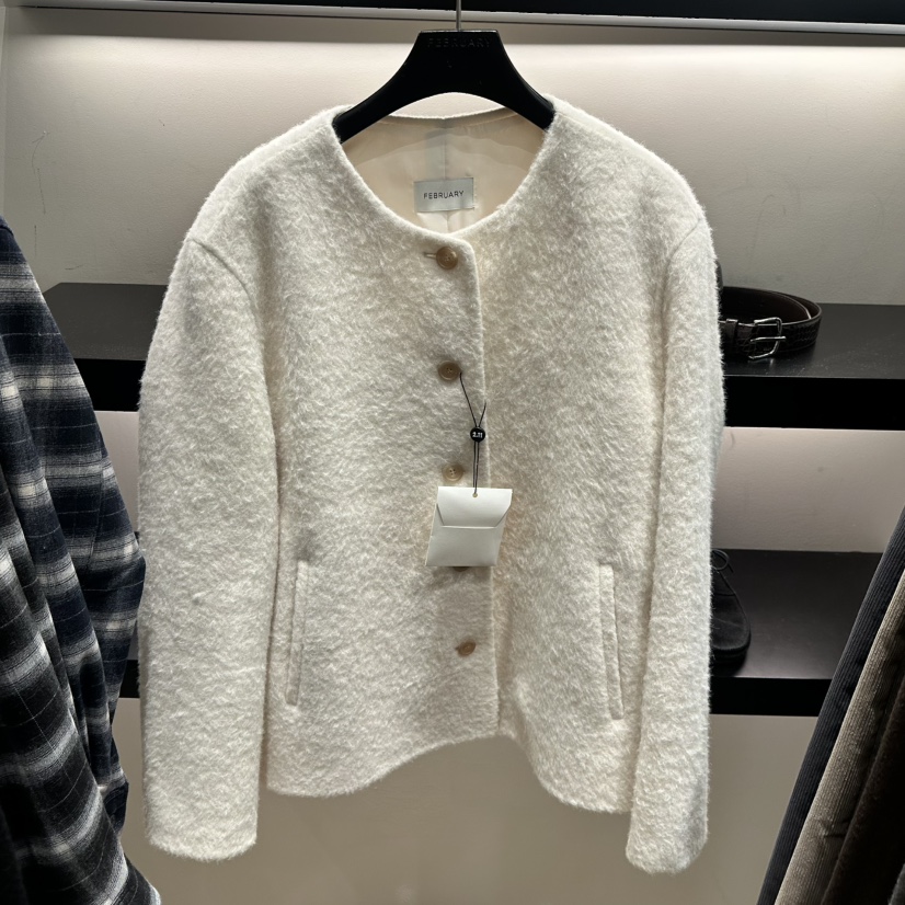 FEBRUARY 11韓國代購女裝新品熱賣推薦時尚短款大衣羊駝FEBRUARY 11短款大衣圖色3