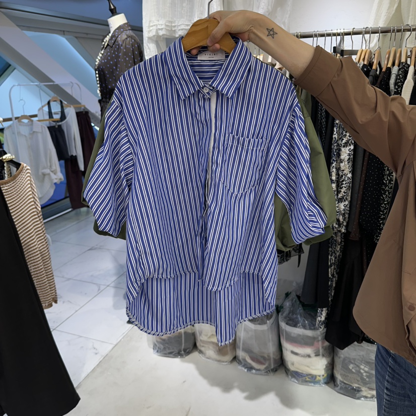 BIKINI東大門直郵女士新款休閑時尚真品推薦人氣襯衫蕾絲衫BIKINI襯衫/蕾絲衫圖色1