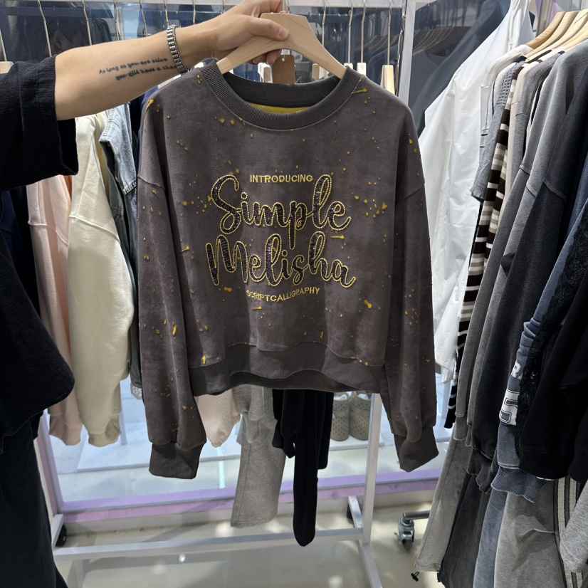 JH.STUDIO-Q東大門實拍女裝新品休閑真品時尚衛衣字母復古JH.STUDIO-Q衛衣圖色3