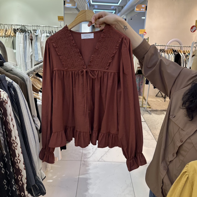 BIKINI東大門代購女裝新品熱賣時尚人氣真品休閑襯衫蕾絲衫BIKINI襯衫/蕾絲衫圖色3