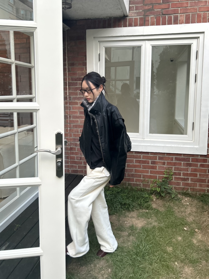 ME MO東大門實拍女裝新款時尚推薦真品休閑人氣皮衣豹紋ME MO皮衣