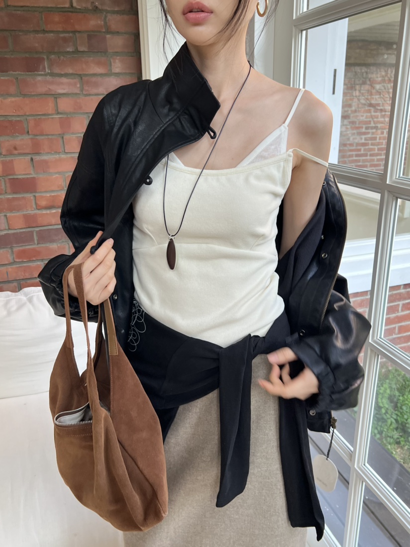 ME MO東大門實拍女士新款時尚真品吊帶背心不含撞色無袖ME MO吊帶/背心圖色2
