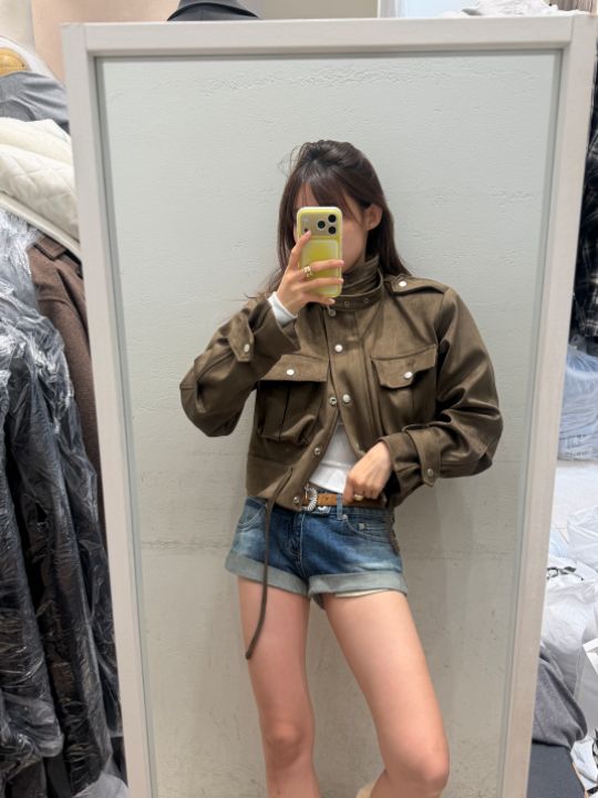 mars韓國代購女裝新品休閑推薦熱賣人氣時尚真品夾克腰帶mars夾克