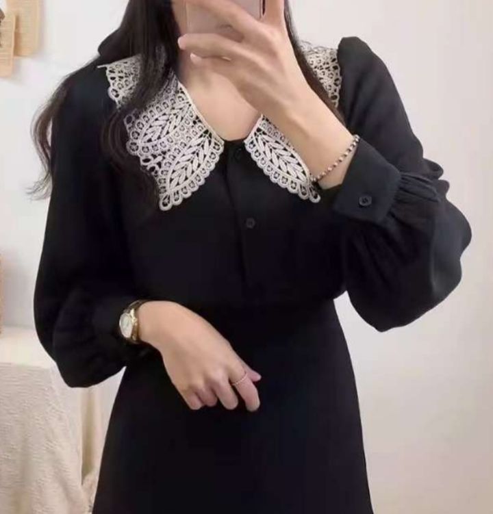 BLING BLING-S/RICO韓國直郵女裝新款休閑襯衫蕾絲衫蕾絲BLING BLING-S/RICO襯衫/蕾絲衫