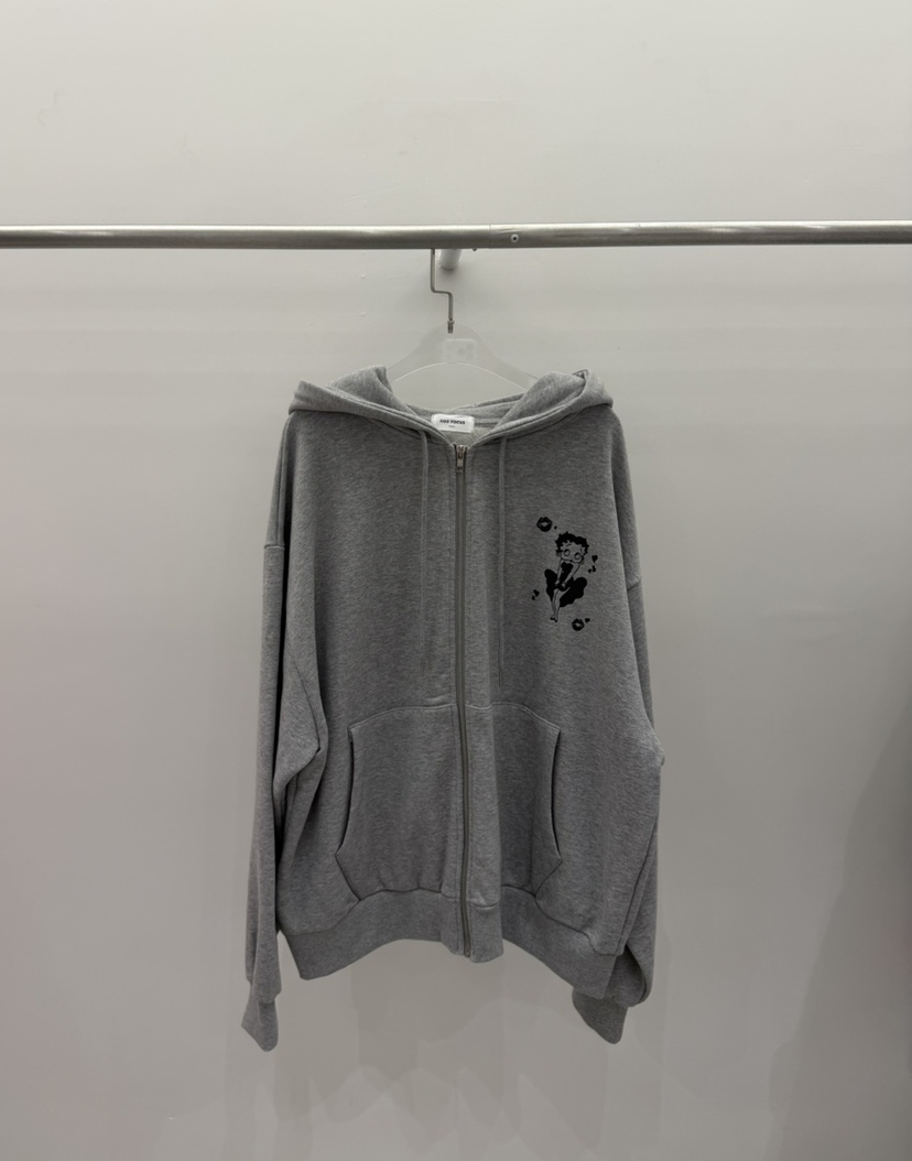 ODD FOCOUS韓國直郵女士新品推薦熱賣休閑衛衣拉鏈連帽衫ODD FOCOUS衛衣圖色2