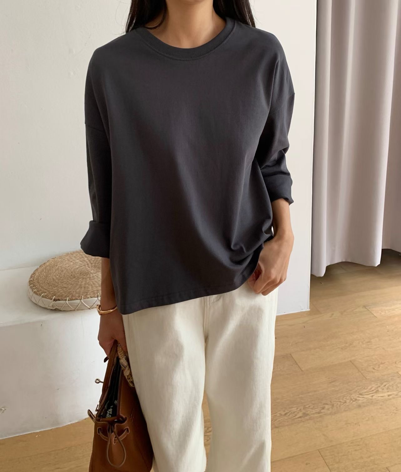 LUCKY ROOM韓國代購女裝新品人氣真品熱賣推薦休閑長袖T恤LUCKY ROOM長袖T恤圖色2