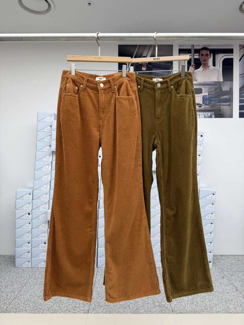 MADE-P東大門代購女裝新款熱賣真品時尚休閑休閑褲燈芯絨MADE-P休閑褲