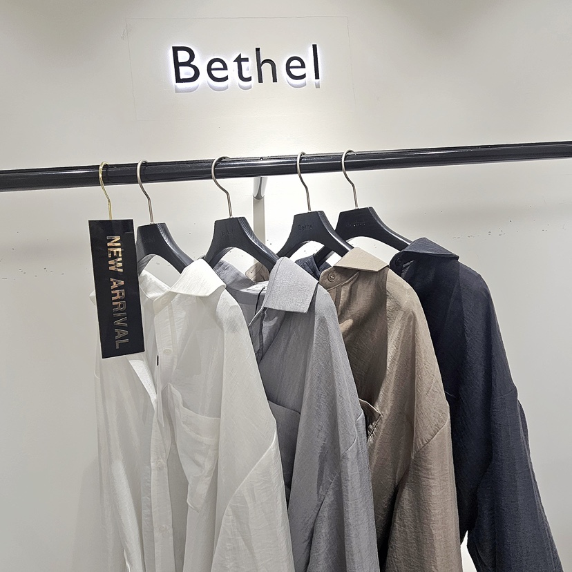 BETHEL東大門實拍女裝新品休閑推薦襯衫蕾絲衫含腰繩腰帶Bethel襯衫/蕾絲衫