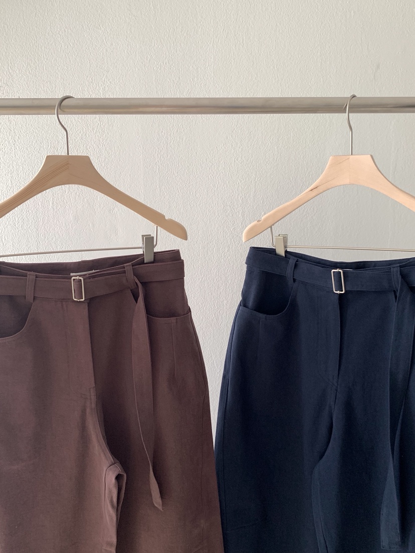 PAIR/RE STOC東大門實拍女裝新款時尚休閑休閑褲含腰帶PAIR/RE STOC休閑褲