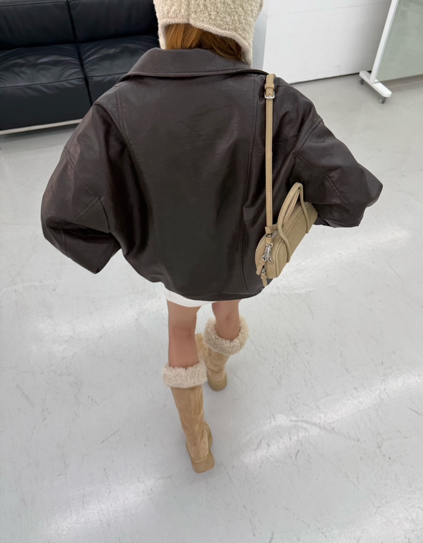 DENVER韓國代購女士新款熱賣時尚真品推薦人氣休閑皮衣DENVER皮衣