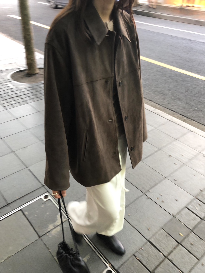 PAIR/RE STOC東大門直郵女士新款人氣時尚休閑夾克絨面革PAIR/RE STOC夾克圖色2