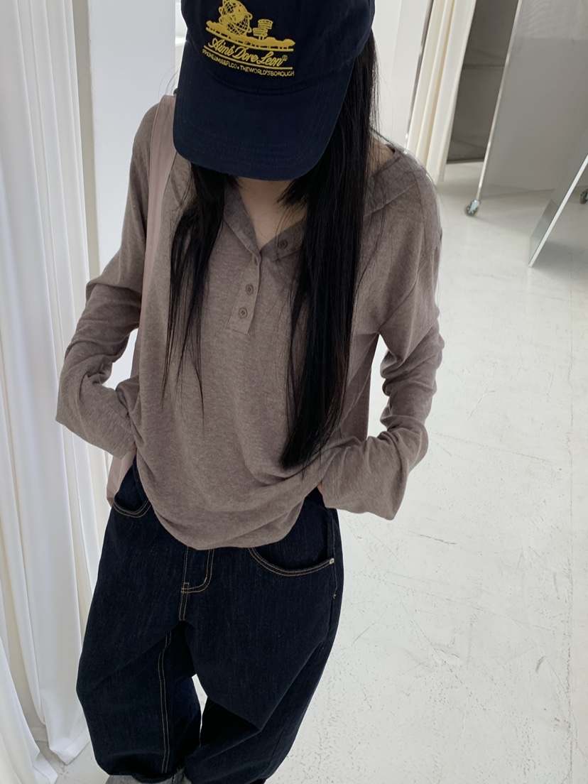 LOGARDEN東大門直郵女裝新品熱賣休閑時尚推薦長袖T恤安哥拉LO GARDEN長袖T恤
