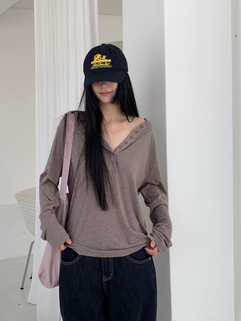 LOGARDEN東大門直郵女裝新品熱賣休閑時尚推薦長袖T恤安哥拉LO GARDEN長袖T恤圖色1