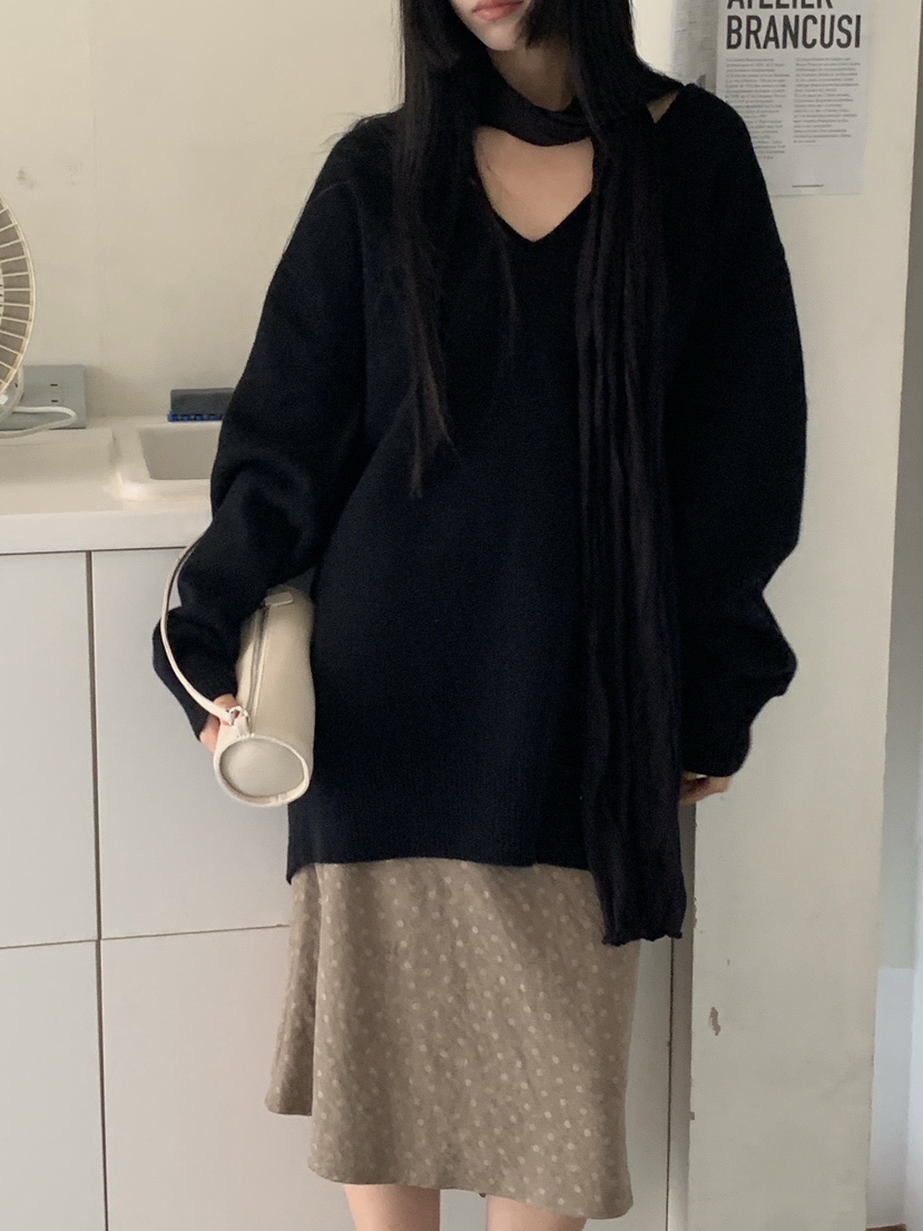 LOGARDEN東大門直郵女裝新品推薦熱賣人氣針織衫不含脖帶LO GARDEN針織衫圖色1