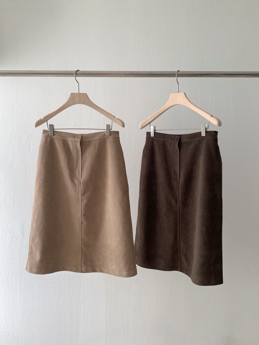 PAIR/RE STOC東大門實拍女裝新款推薦半身裙中短裙絨面革PAIR/RE STOC半身裙/中短裙