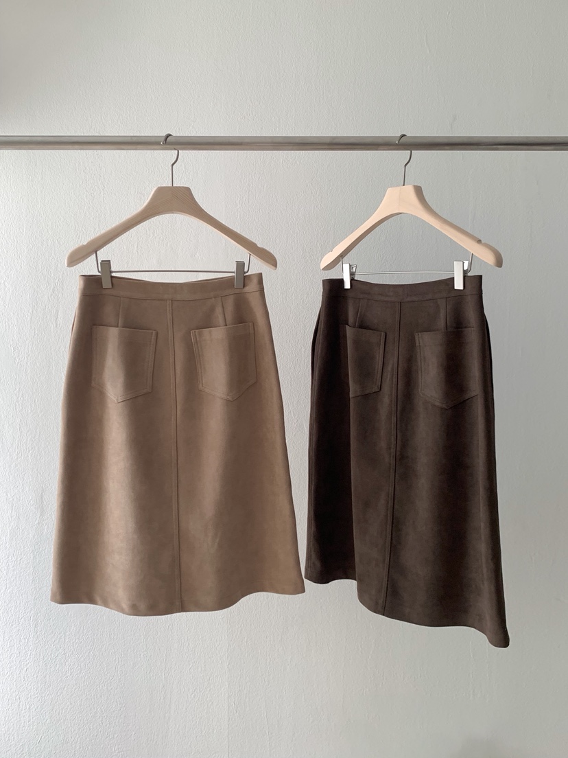 PAIR/RE STOC東大門實拍女裝新款推薦半身裙中短裙絨面革PAIR/RE STOC半身裙/中短裙