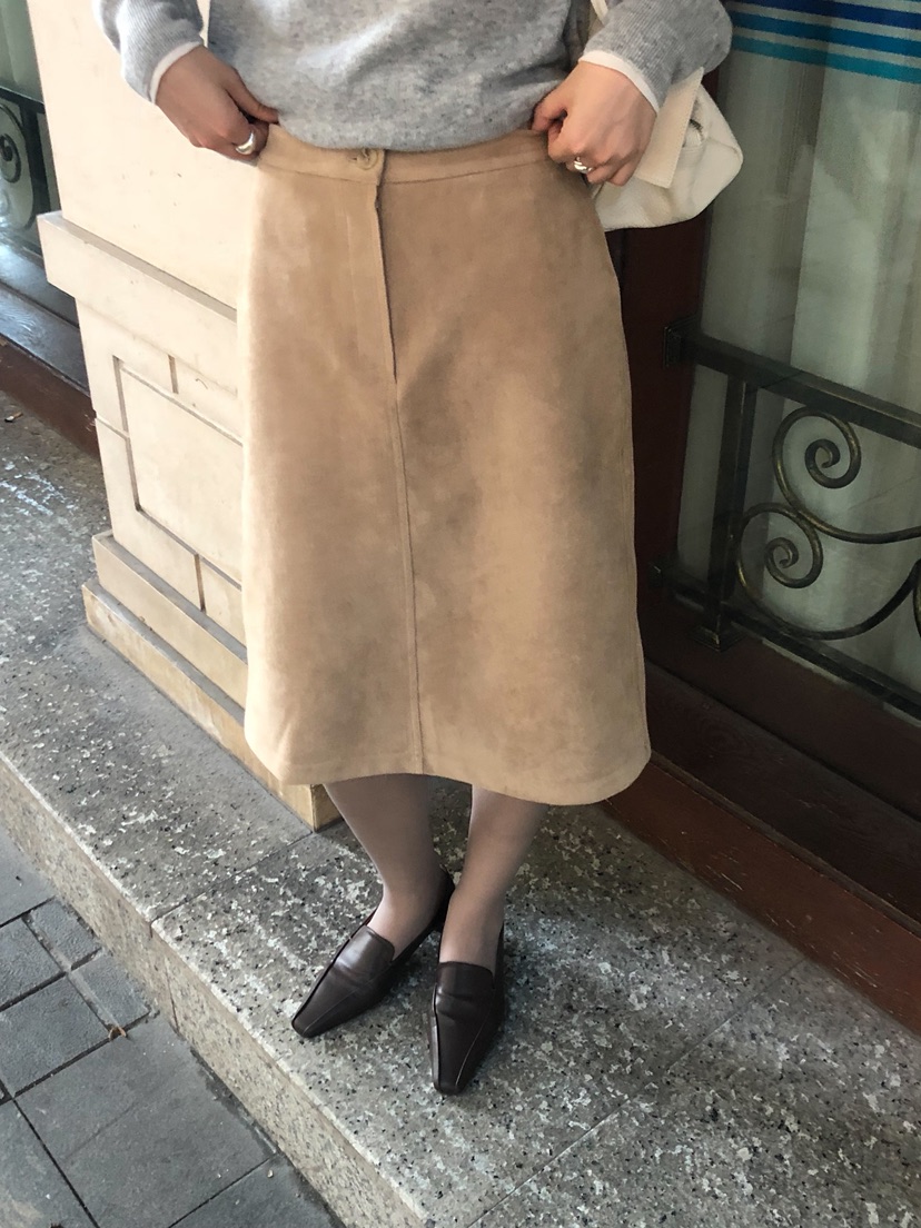 PAIR/RE STOC東大門實拍女裝新款推薦半身裙中短裙絨面革PAIR/RE STOC半身裙/中短裙圖色2