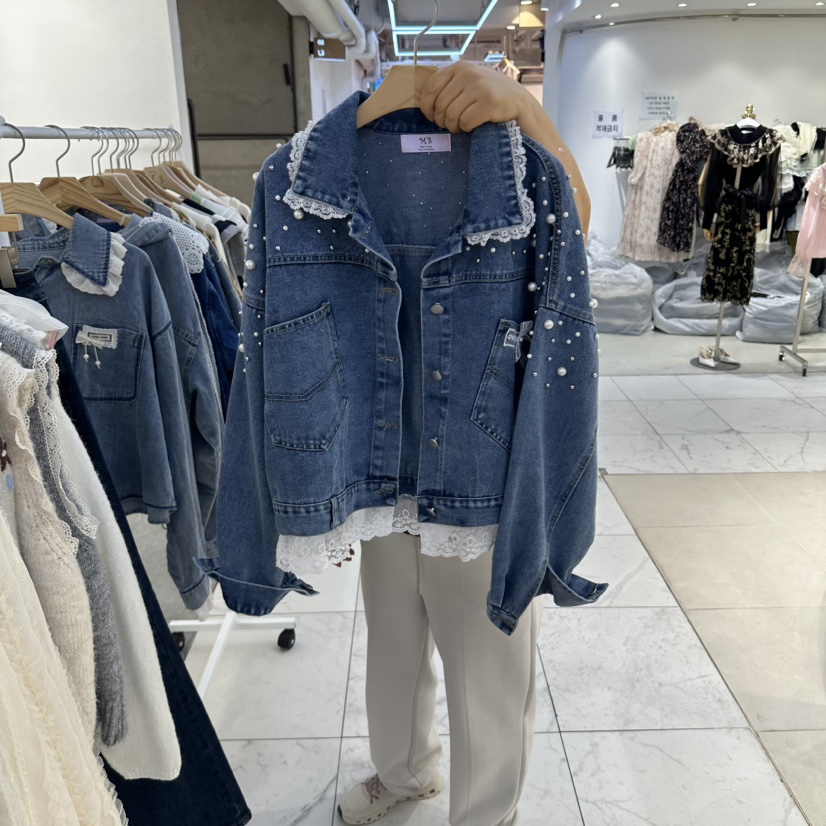 MS東大門實拍女士新品時尚真品休閑熱賣人氣推薦夾克珍珠MS夾克圖色1