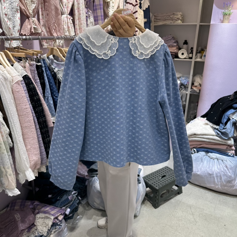 MS東大門實拍女士新款熱賣休閑真品時尚推薦人氣襯衫蕾絲衫MS襯衫/蕾絲衫