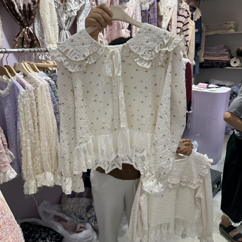 MS韓國直郵女士新品人氣熱賣時尚推薦真品休閑襯衫蕾絲衫MS襯衫/蕾絲衫圖色2