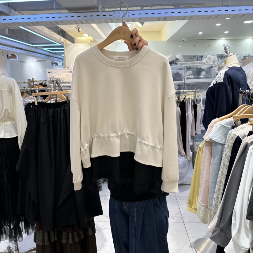 BELITA東大門直郵女裝新款推薦人氣時尚休閑長袖T恤不含項鏈BELITA長袖T恤圖色1
