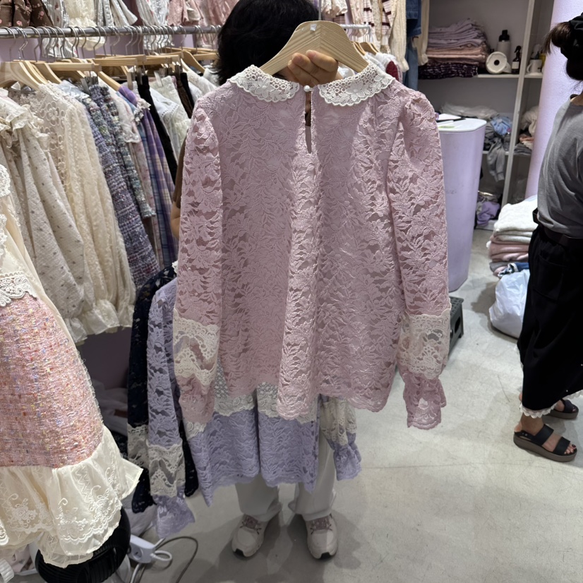 MS東大門直郵女裝新款真品休閑熱賣推薦時尚人氣襯衫蕾絲衫MS襯衫/蕾絲衫