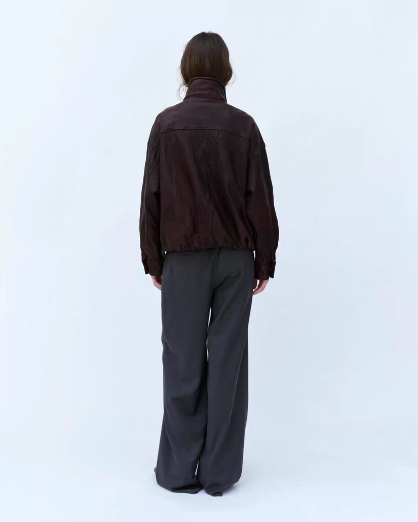 LONDON FLAT韓國直郵女裝新款時尚休閑真品皮衣意大利羊皮LONDON FLAT皮衣