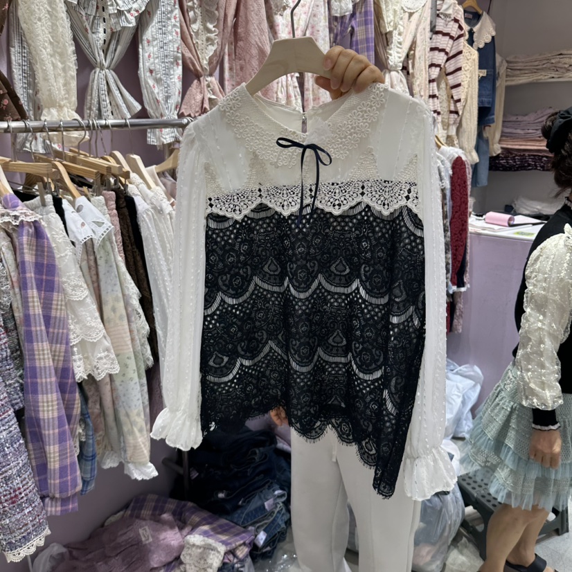 MS韓國直郵女士新款休閑熱賣真品時尚推薦人氣襯衫蕾絲衫MS襯衫/蕾絲衫圖色4