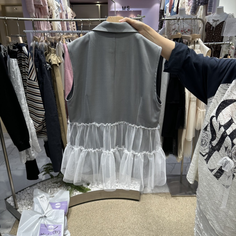 VIRUS韓國直郵女士新款休閑推薦時尚人氣熱賣真品馬甲網眼VIRUS馬甲