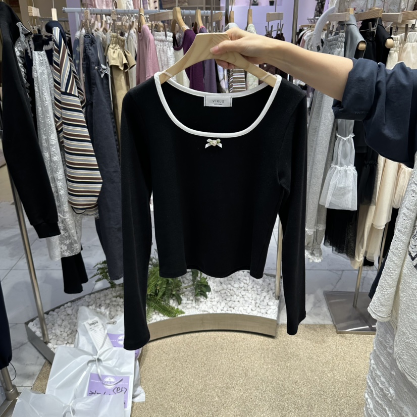 VIRUS東大門直郵女士新品真品熱賣推薦人氣休閑時尚長袖T恤VIRUS長袖T恤圖色2