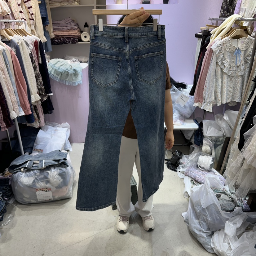 MS東大門代購女士新品推薦真品熱賣時尚休閑人氣牛仔褲珍珠MS牛仔褲