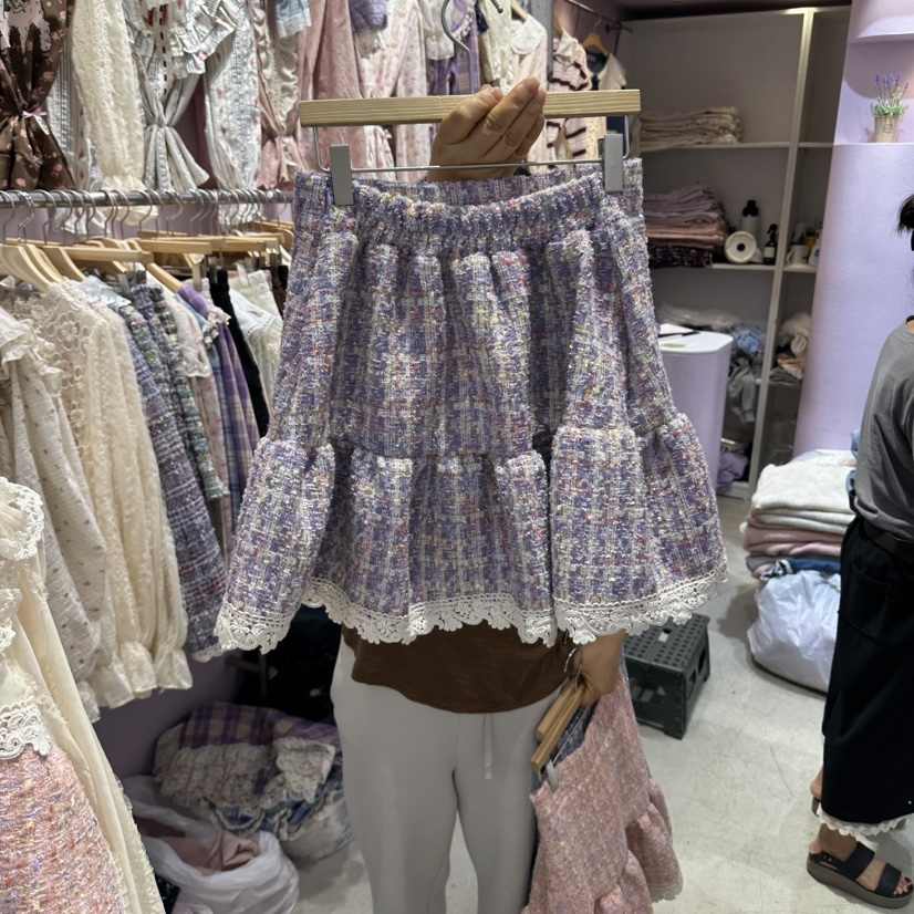 MS東大門代購女士新款真品時尚推薦熱賣人氣休閑短裙撞色MS短裙