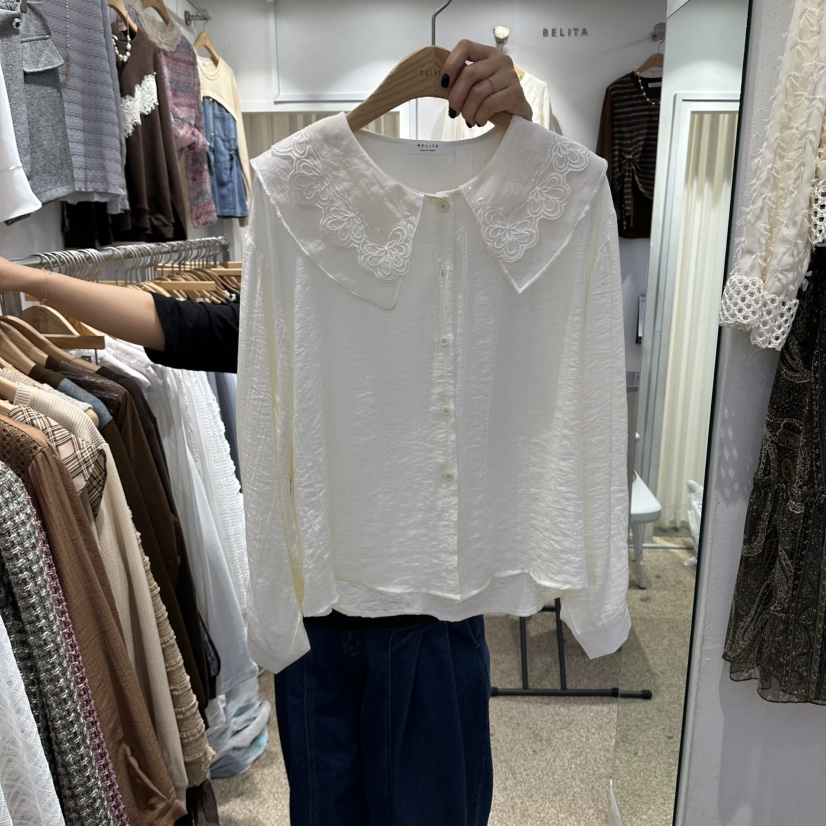 BELITA韓國代購女士新款推薦人氣熱賣時尚真品襯衫蕾絲衫BELITA襯衫/蕾絲衫圖色2