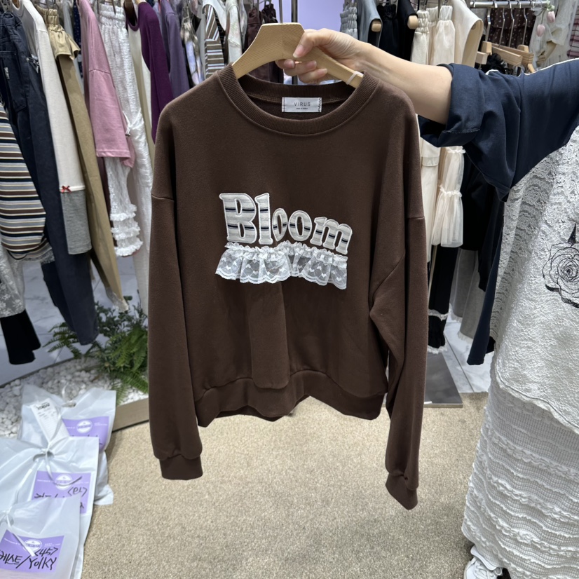 VIRUS東大門實拍女裝新款熱賣時尚推薦人氣休閑真品長袖T恤VIRUS長袖T恤圖色2