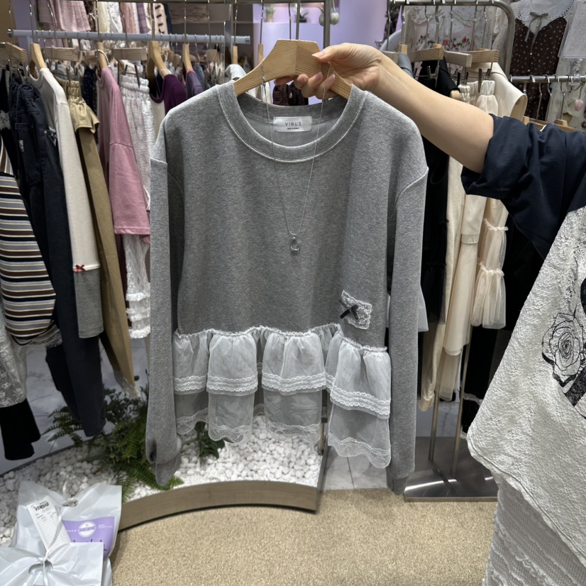 VIRUS韓國直郵女裝新品推薦休閑時尚真品熱賣人氣長袖T恤VIRUS長袖T恤圖色2