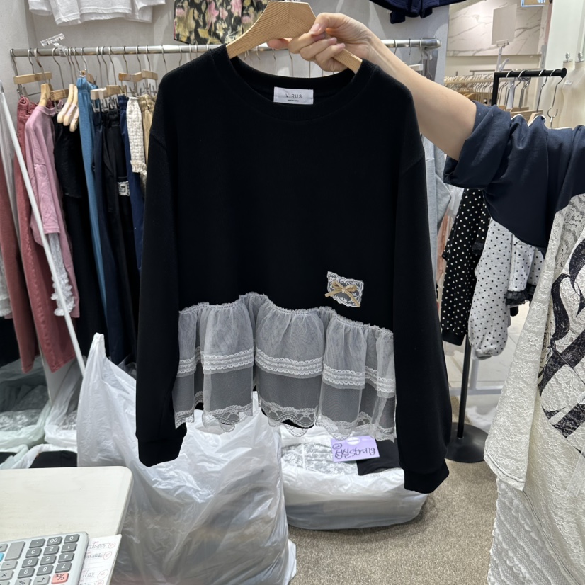 VIRUS韓國直郵女裝新品推薦休閑時尚真品熱賣人氣長袖T恤VIRUS長袖T恤圖色3