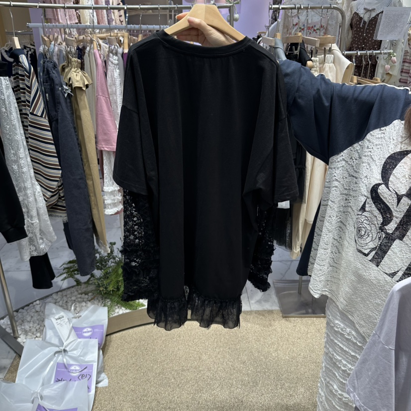 VIRUS韓國代購女士新品推薦時尚休閑真品人氣長袖T恤假兩件VIRUS長袖T恤
