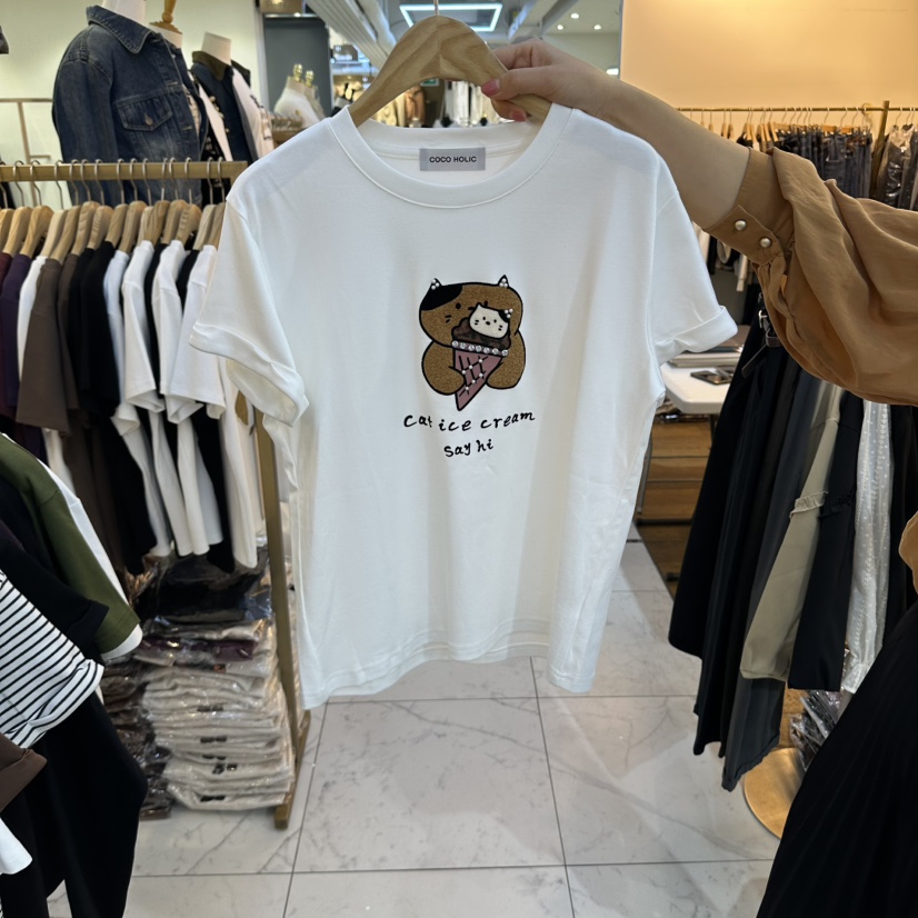 COCO HOLIC韓國直郵女裝新款休閑熱賣時尚推薦人氣真品T恤COCO HOLICT恤圖色1