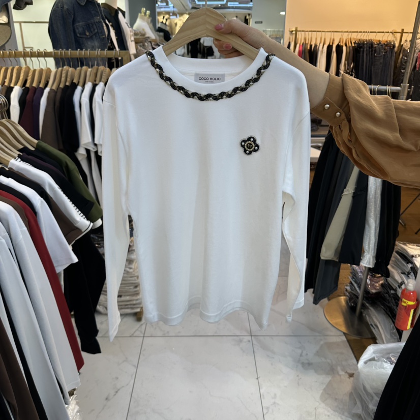 COCO HOLIC東大門直郵女士新品休閑熱賣人氣時尚長袖T恤COCO HOLIC長袖T恤圖色1