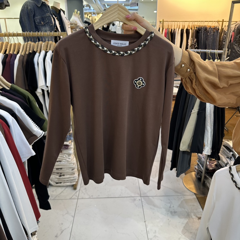 COCO HOLIC東大門直郵女士新品休閑熱賣人氣時尚長袖T恤COCO HOLIC長袖T恤圖色2