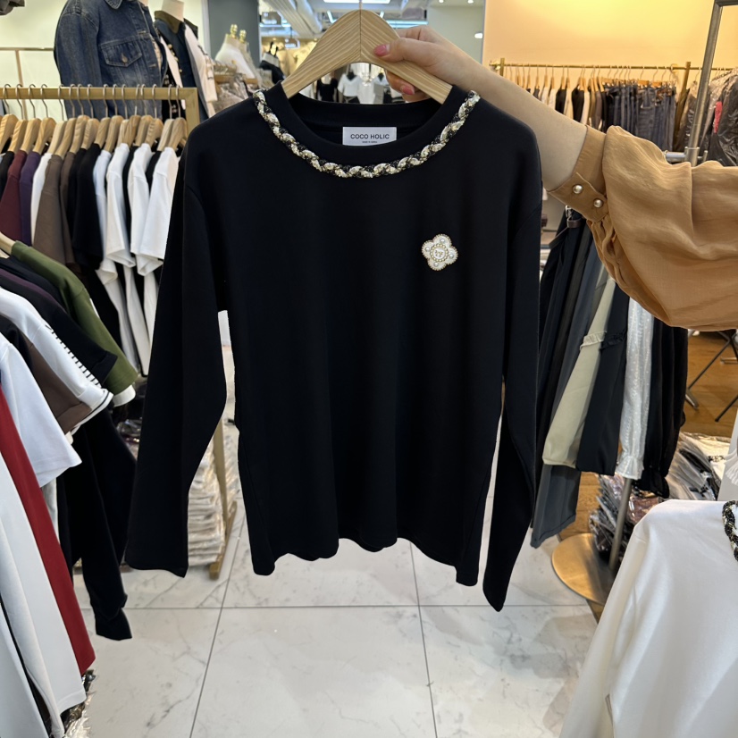 COCO HOLIC東大門直郵女士新品休閑熱賣人氣時尚長袖T恤COCO HOLIC長袖T恤圖色3