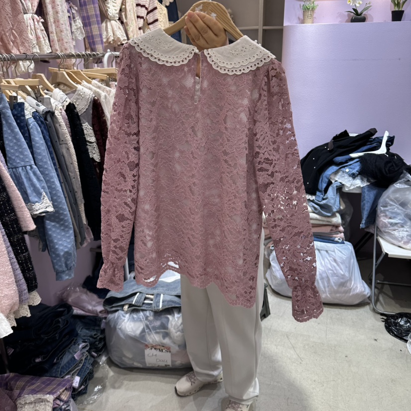 MS東大門代購女士新款休閑時尚推薦人氣熱賣真品襯衫蕾絲衫MS襯衫/蕾絲衫