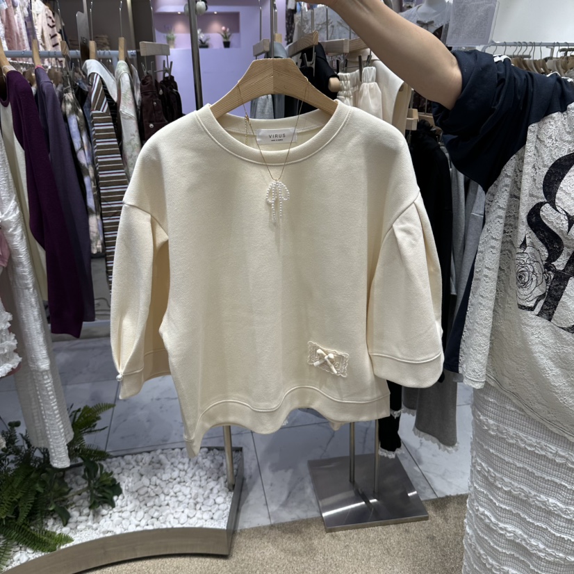 VIRUS東大門實拍女裝新品人氣休閑時尚真品衛衣不含項鏈蓬松VIRUS衛衣圖色1