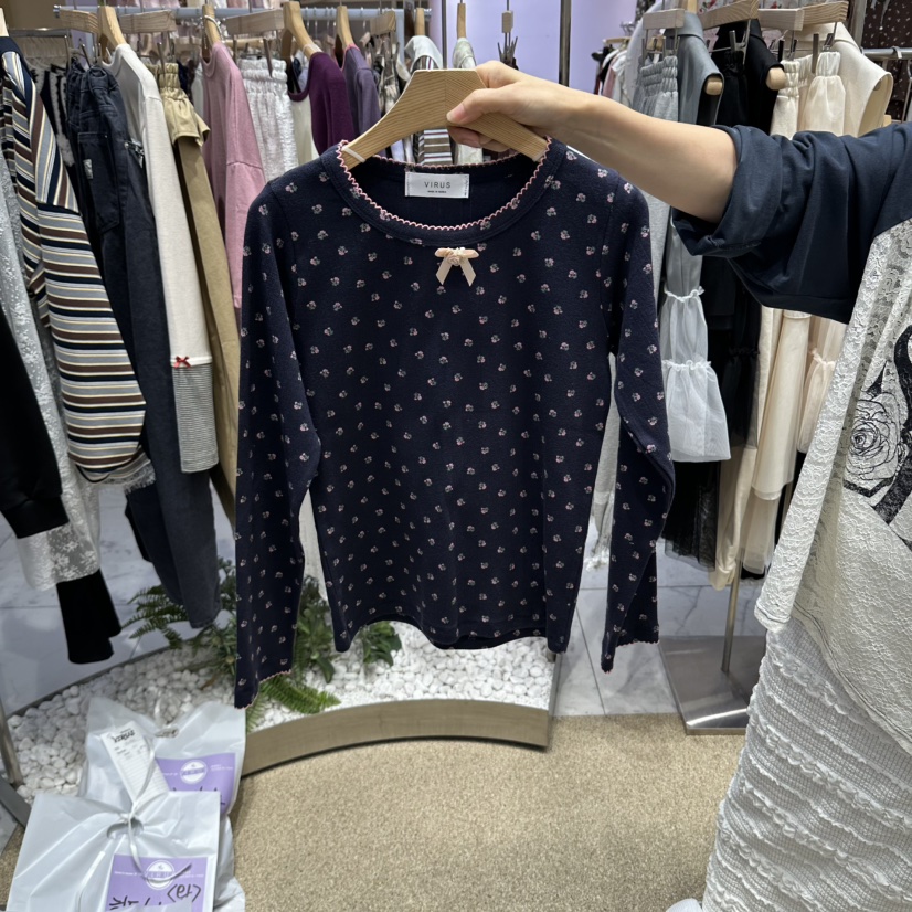 VIRUS韓國直郵女裝新品推薦熱賣休閑時尚人氣真品長袖T恤VIRUS長袖T恤圖色2